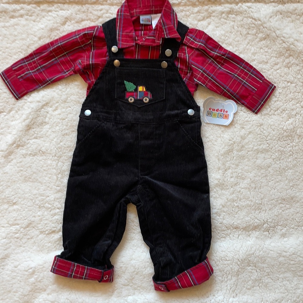 🐶Kids overalls with button up top🐶